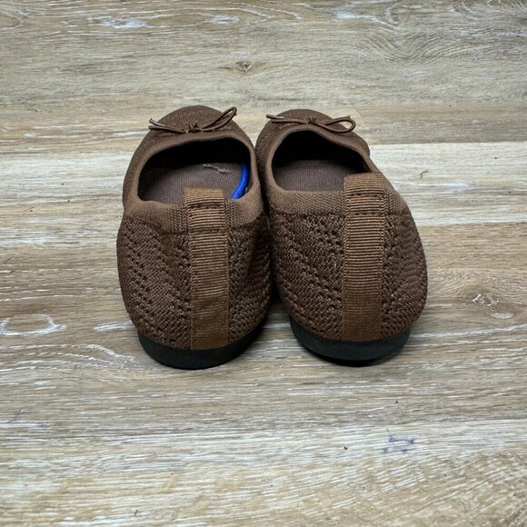 Heawish Brown Crocket Lace Ballet Flat Women's Size 10 - Picture 3 of 6